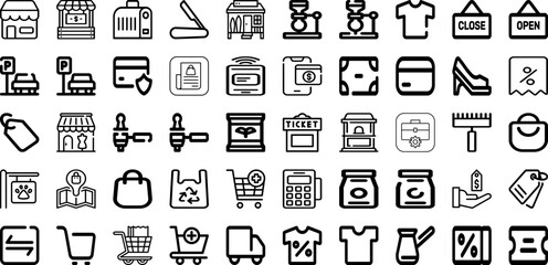 Set Of Shop Icons Collection Isolated Silhouette Solid Icons Including Buy, Store, Sale, Business, Discount, Shop, Promotion Infographic Elements Logo Vector Illustration