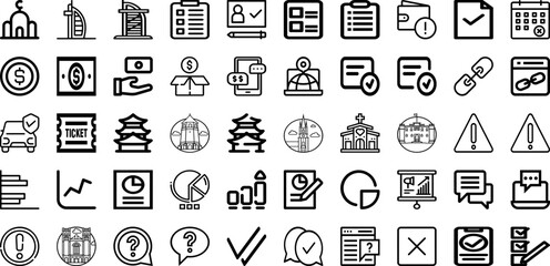 Set Of Mark Icons Collection Isolated Silhouette Solid Icons Including Illustration, Design, Symbol, Sign, Vector, Mark, Icon Infographic Elements Logo Vector Illustration