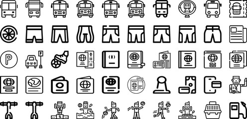 Set Of Port Icons Collection Isolated Silhouette Solid Icons Including Shipping, Boat, Industry, Crane, Ship, Freight, Cargo Infographic Elements Logo Vector Illustration