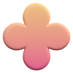 3d rendering - Abstract Gradient Object art, geometric shapes