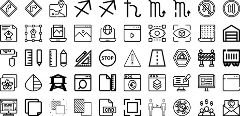 Set Of Sign Icons Collection Isolated Silhouette Solid Icons Including Isolated, Traffic, Vector, Sign, Illustration, Background, Symbol Infographic Elements Logo Vector Illustration