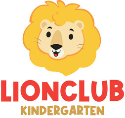 Lion Club Cartoon Logo Mascot