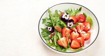 Spring vegetable salad. Tasty healthy food
