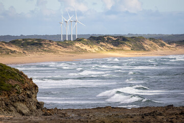 Wind Power Turbines near Wonthaggi, Victoria