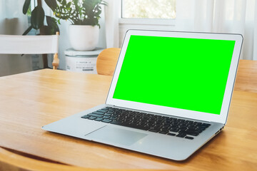 blank screen laptop for business content