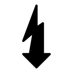 lightning glyph icon