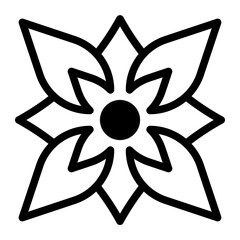 flower line icon