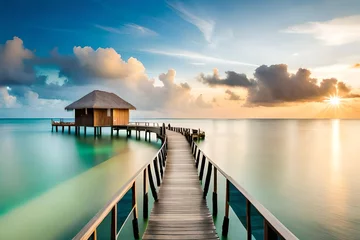 Fotobehang Beautiful landscape of Maldives © TheGamifiedTV