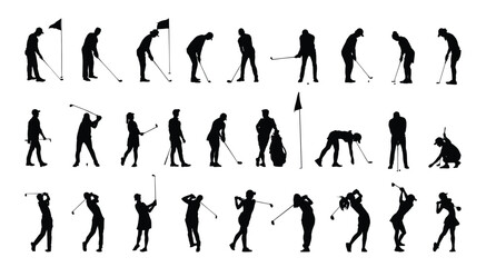 golf player silhouette