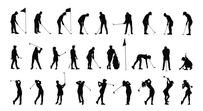 golf player silhouette