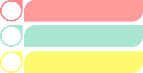 Obraz premium set of three banners and List label vector for infographic