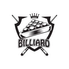 billiard logo line art vector design