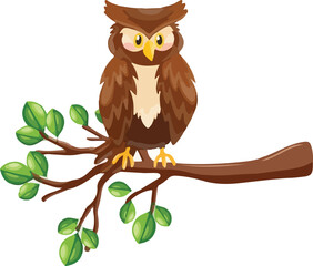 owl sitting on branch