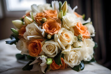 wedding bouquet of roses