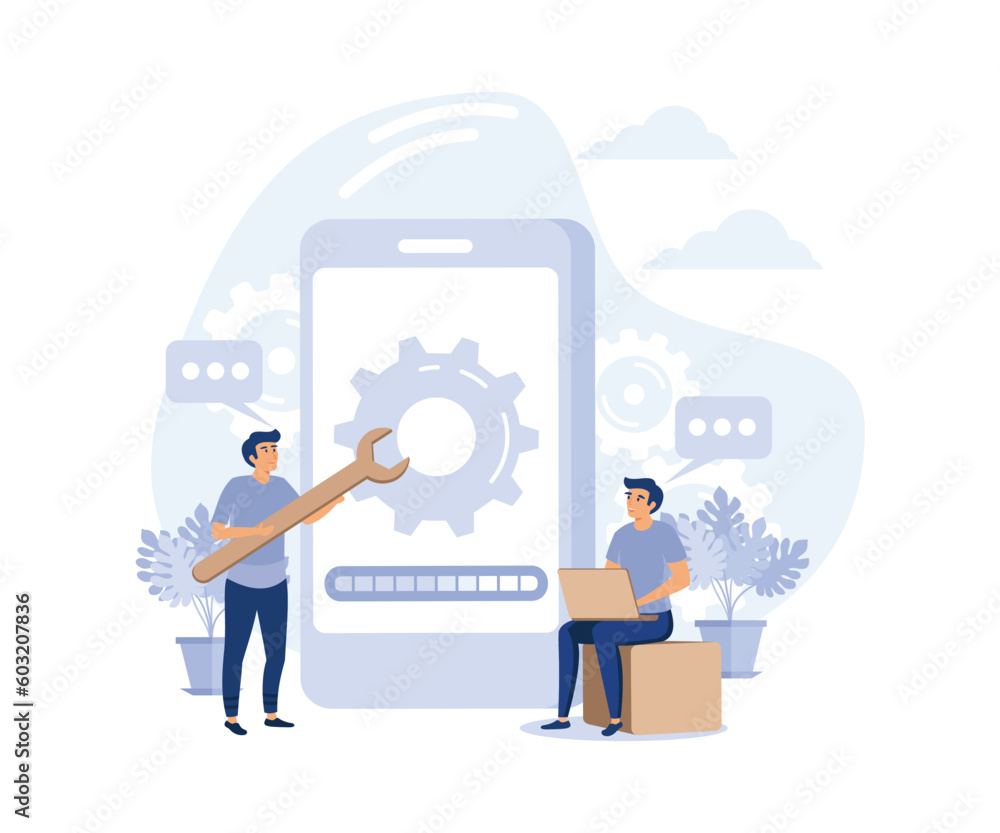 Poster system maintenance, update program and application, technology, engineer, error, fixing a trouble, d
