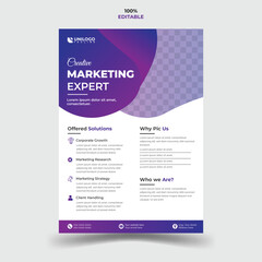 Simple and creative business or corporate flyer template. marketing, business proposal, promotion, and advertising.