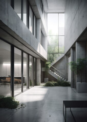 modern design architectural interior hall