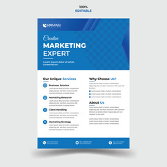 Modern and creative Corporate business flyer template design.