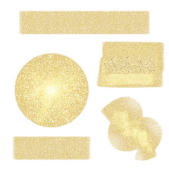 golden shapes set for background design lettering