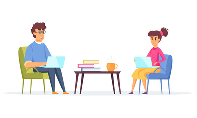 Business Meeting People Logo Design 