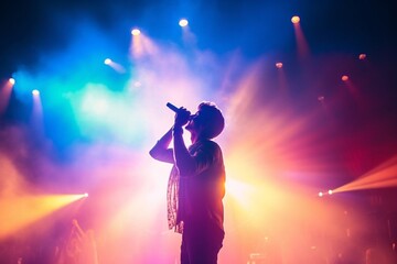 Someone performance on the stage AI Generative