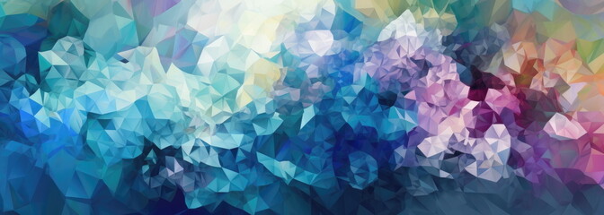 Fototapeta na wymiar Blue and light blue, Hydrangea flowers, digital impressionist style. Hand-edited generative AI.