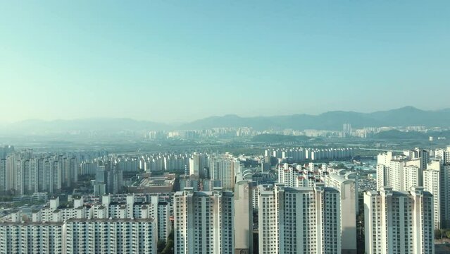 Korean Apartments, Cities, daegu, aerial view