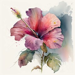 watercolor illustration of a flower