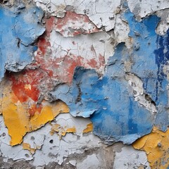 Colorful distressed painted wall textured background. Generative AI
