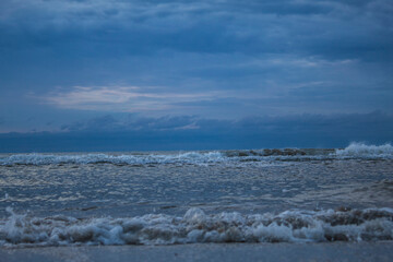 Sea, seashore, Waves over water, Landscape, nature