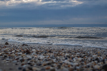 Sea, seashore, Waves over water, Landscape, nature