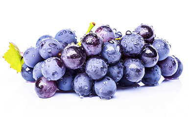 AI generative. Blue wet  grapes bunch