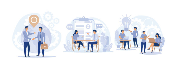work, business, environment, office, people, workplace, employee, teamwork, corporate, happy, together, illustration, computer, vector, success, flat, colleague, modern, female, concept, professional,