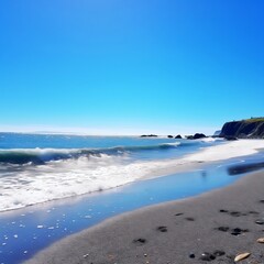 Eureka Beach Sunny California Vibes. Generative AI