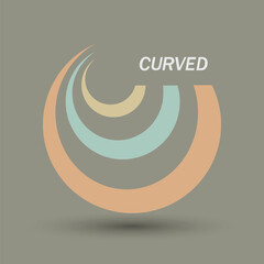 Circle logo design element. Colored vector icon