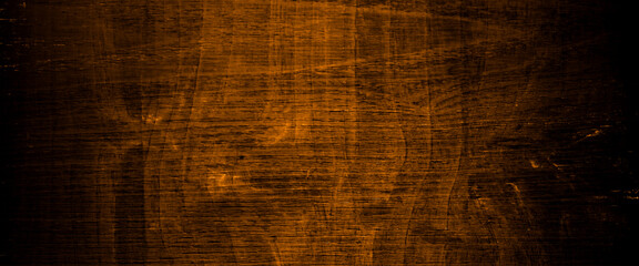 Obraz premium Old grunge dark textured wooden background , the surface of the old brown wood texture, Wood texture vector. Old brown wooden background table surface. Vintage plywood texture.