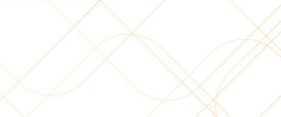 Luxury banner presentation white and gold line background, abstract white and gold colors with lines pattern texture business background.