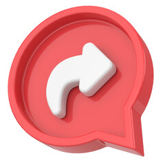 Share icon. Share button. 3D illustration.