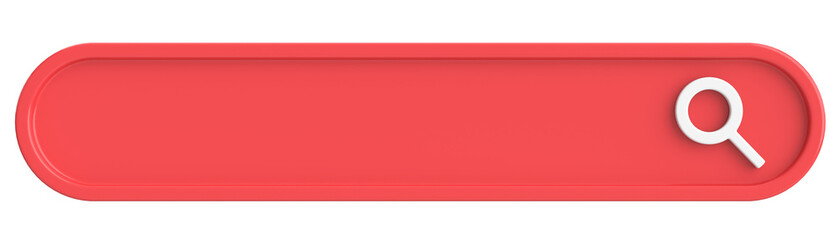 Search field. Search bar. 3D illustration.