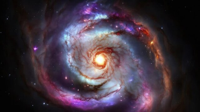 Cosmic rays in space galaxy. Generative AI