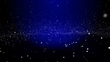 Blue Particles Background, 
3d rendering