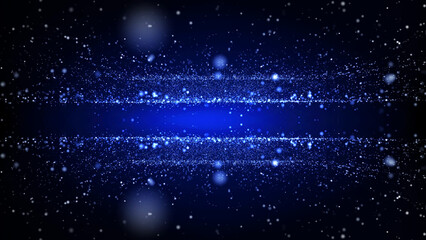 Blue Particles Background, 
3d rendering