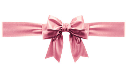 Red ribbon bow on white background. 3d