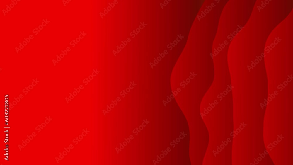 Poster bright red colorful tender curved figures abstract backdrop - loop video