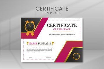 Modern Diploma Design or Gift Certificate Template