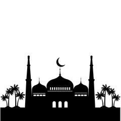 sillhouette islamic mosque