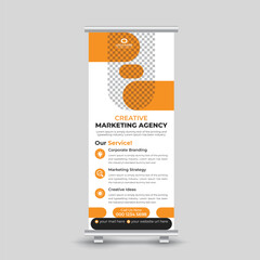 Creative modern business roll up banner design template