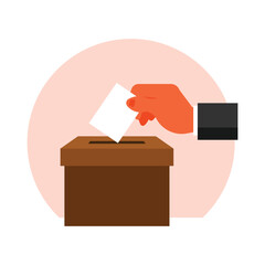 Ballot box flat icon. Vector illustration for web design and mobile applications