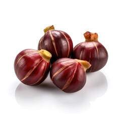 Obraz premium Water Chestnuts isolated on white background (generative AI)
