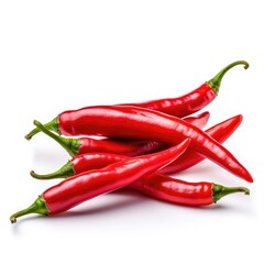Chili Peppers isolated on white background (generative AI)